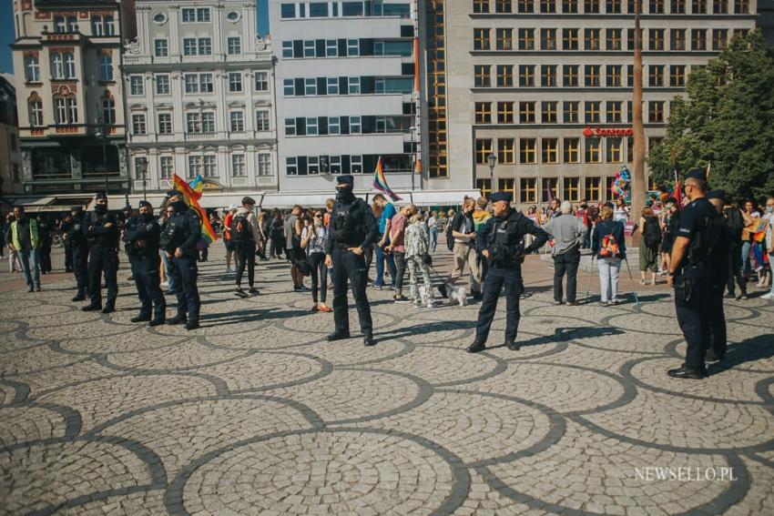 Stop przemocy wobec osób LGBTQIA+ - manifestacja we Wrocławiu