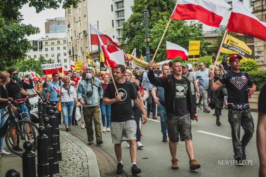 Strajk przedsiębiorców w Warszawie