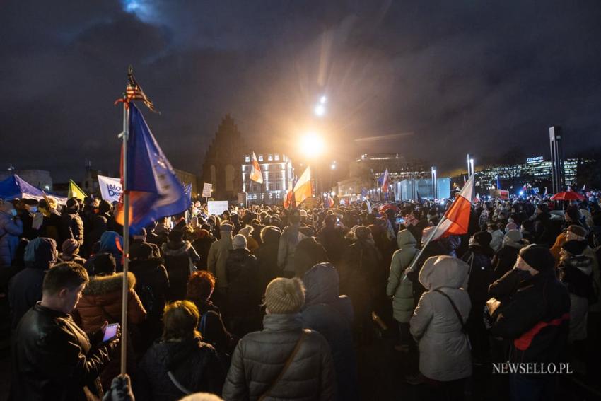 Wolne media - protest we Wrocławiu