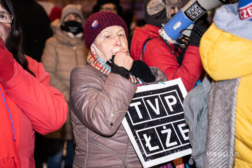 Solidarnie z mediami - protest w Warszawie