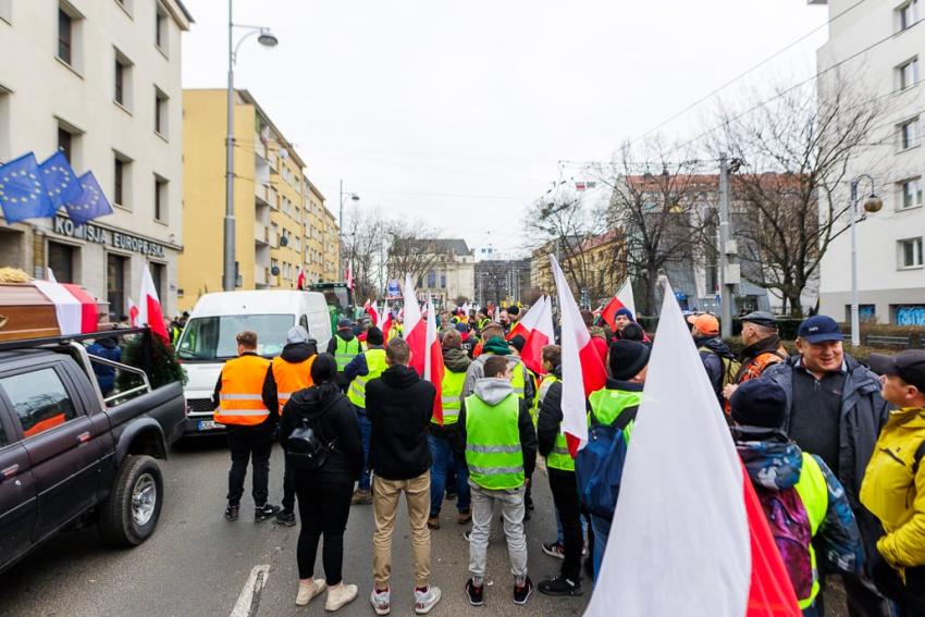 Protest rolników we Wrocławiu