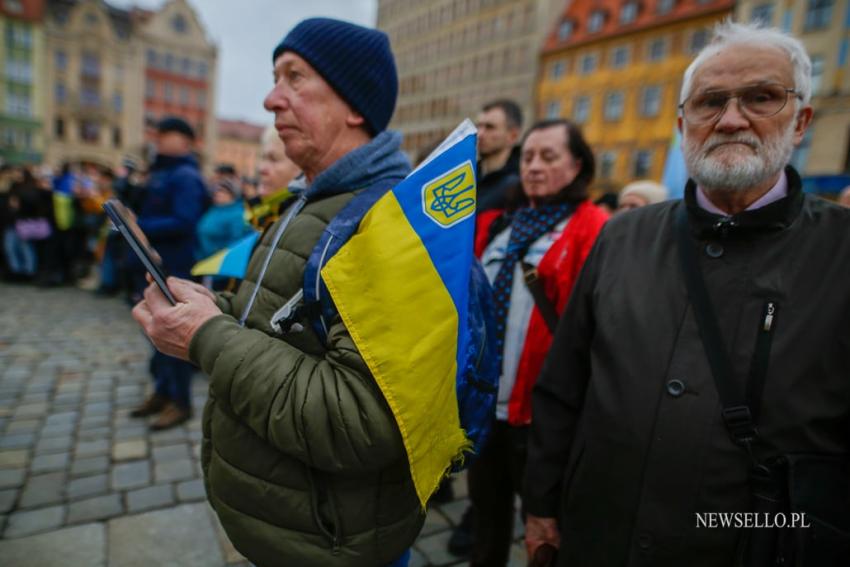 Rocznica inwazji Rosji na Ukrainie - Wrocław upamiętnia