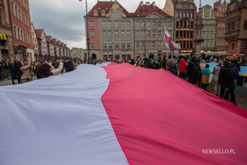 Rocznica inwazji Rosji na Ukrainie - Wrocław upamiętnia