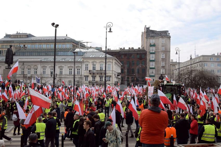 Protest rolników w Warszawie