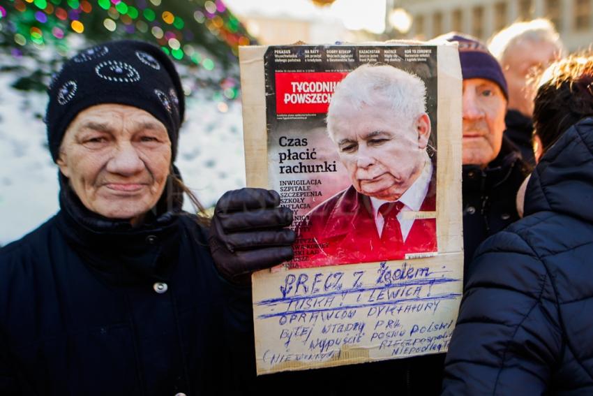 "Protest Wolnych Polaków" na rynku we Wrocławiu.