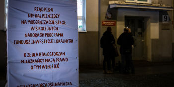 3 Tezy: Wolna Szkoła, Wolni Ludzie, Wolna Polska - protest w Białymstoku