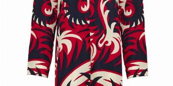 TK Maxx jedwabna sukienka w czerwono-biało-czarne wzory 799.99 zł