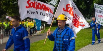 Manifestacja górników we Wrocławiu