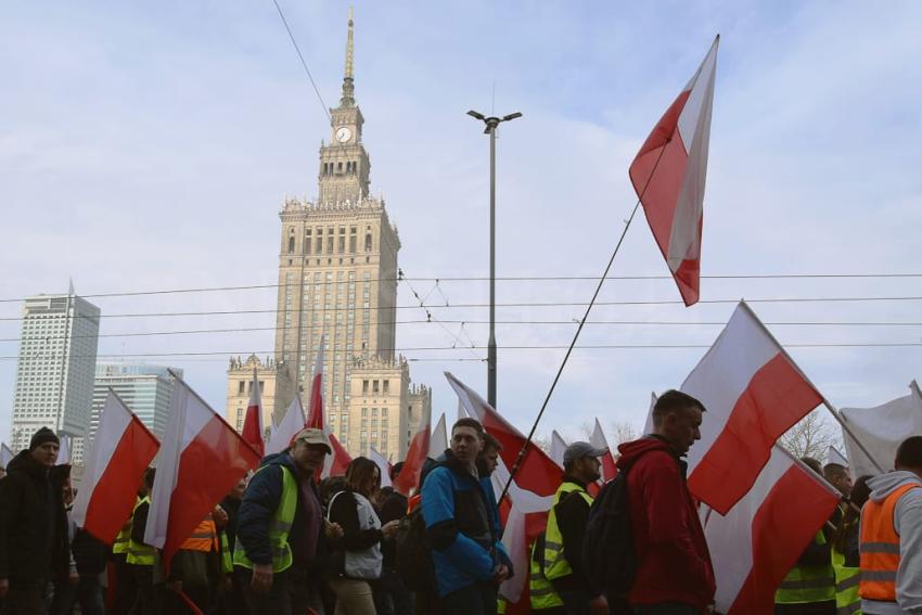 Protest rolników w Warszawie