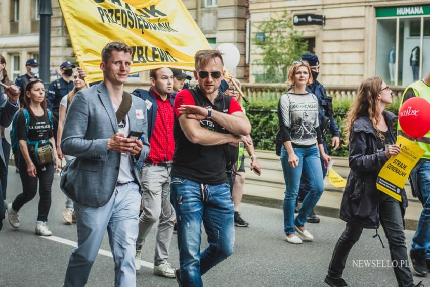Strajk przedsiębiorców w Warszawie