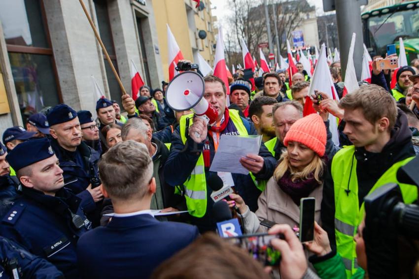 Protest rolników we Wrocławiu