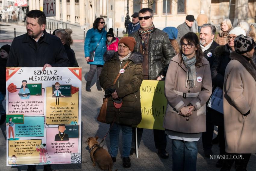 Protest przeciw "lex Czarnek" w Poznaniu.