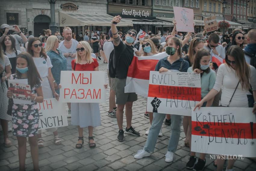 Solidarni z Białorusią - manifestacja we Wrocławiu