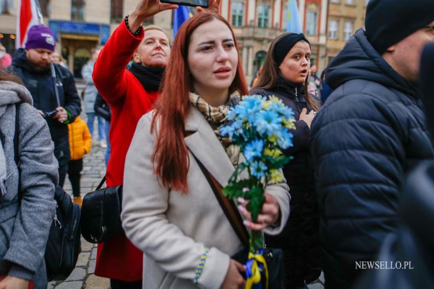 Rocznica inwazji Rosji na Ukrainie - Wrocław upamiętnia