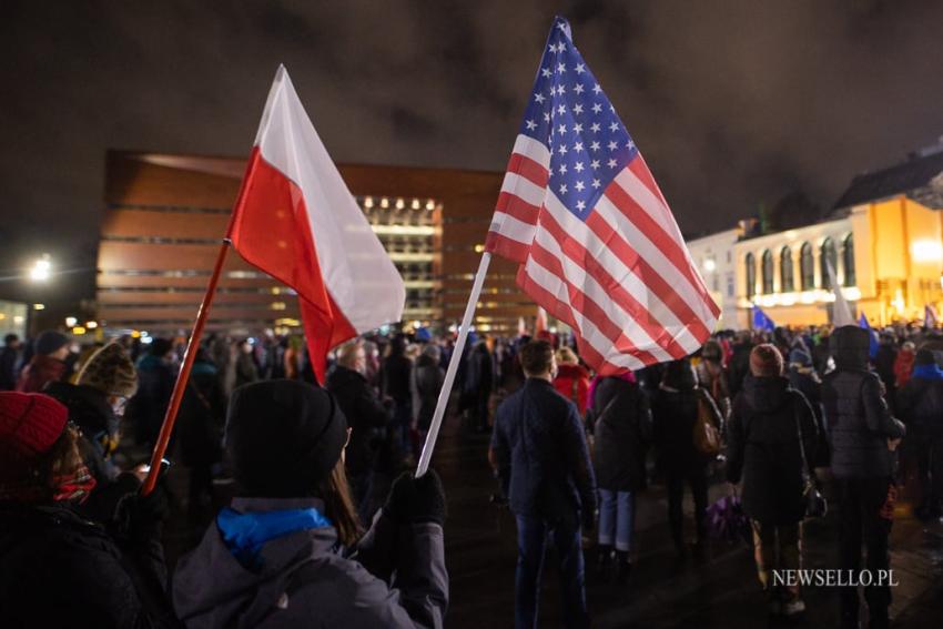 Wolne media - protest we Wrocławiu