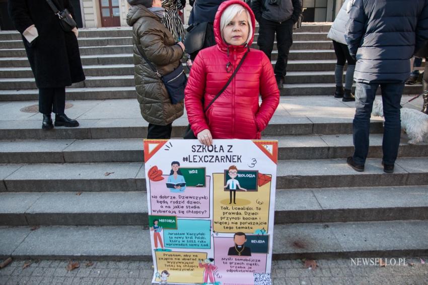 Protest przeciw "lex Czarnek" w Poznaniu.