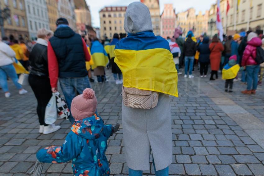 Solidarny Wrocław - obchody w 2. rocznicę wybuchu pełnoskalowej wojny w Ukrainie