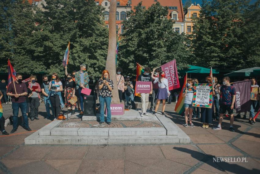 Stop przemocy wobec osób LGBTQIA+ - manifestacja we Wrocławiu