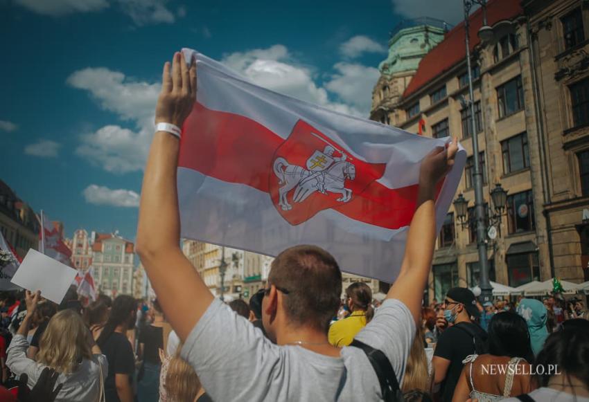 Solidarni z Białorusią - manifestacja we Wrocławiu