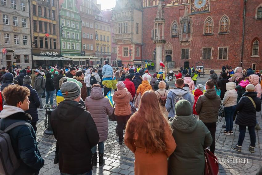 Solidarni z Ukrainą: NIE dla wojny - manifestacja poparcia we Wrocławiu