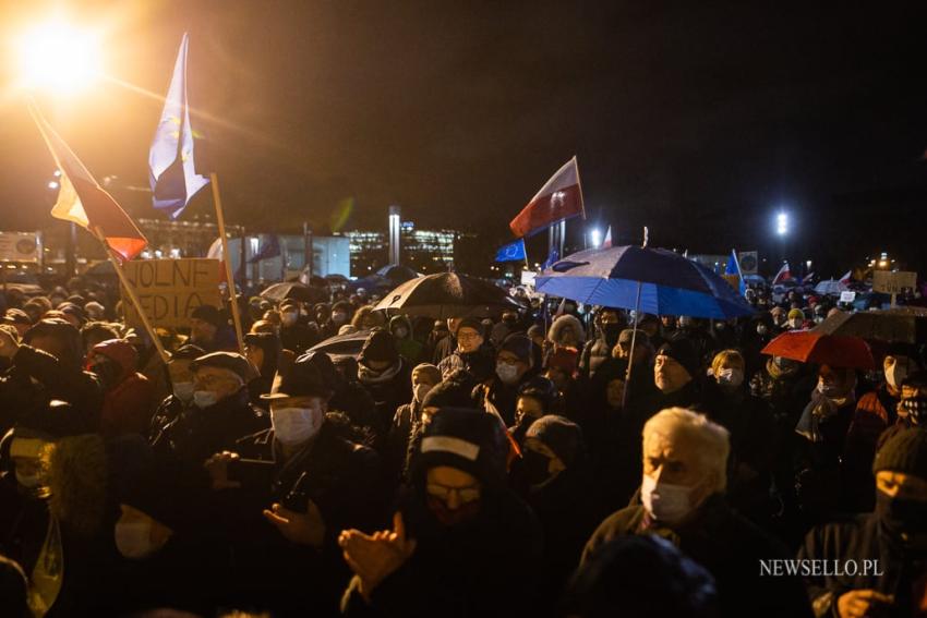 Wolne media - protest we Wrocławiu