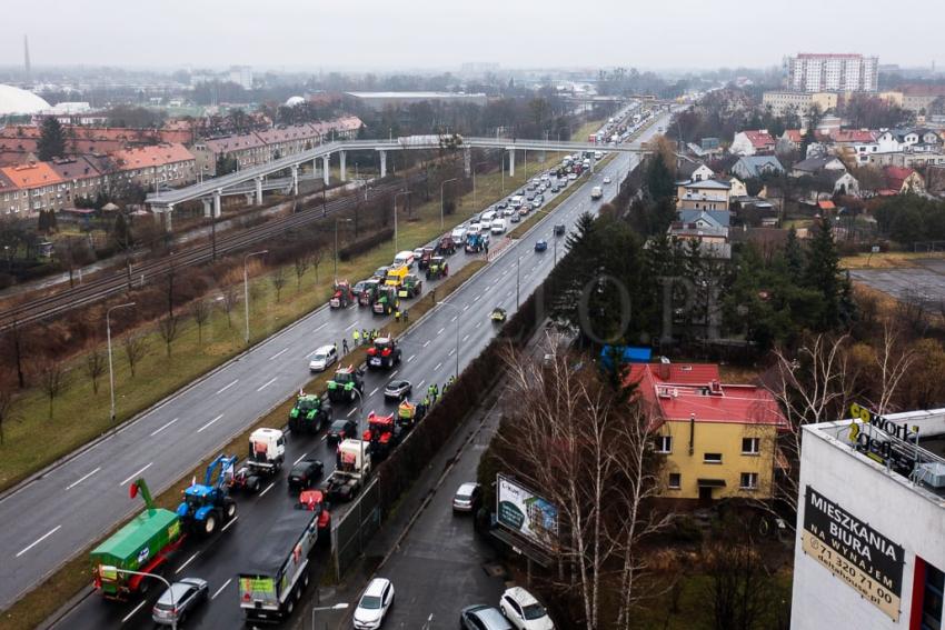 Ogólnopolski protest rolników na Dolnym Śląsku