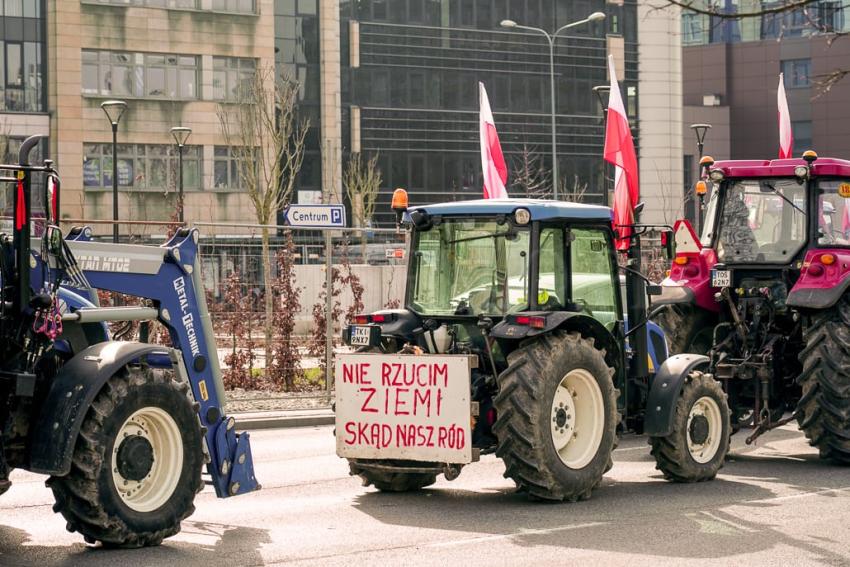 Protest rolników w Kielcach