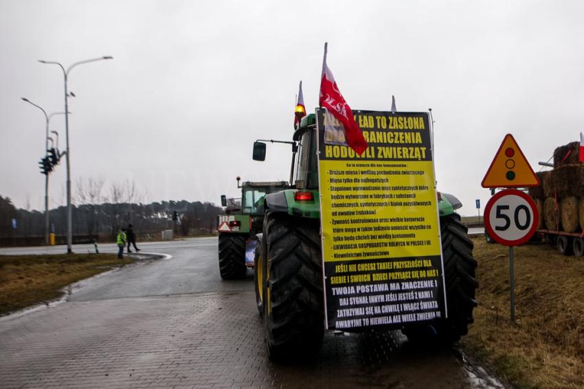 Ogólnopolski protest rolników na Dolnym Śląsku