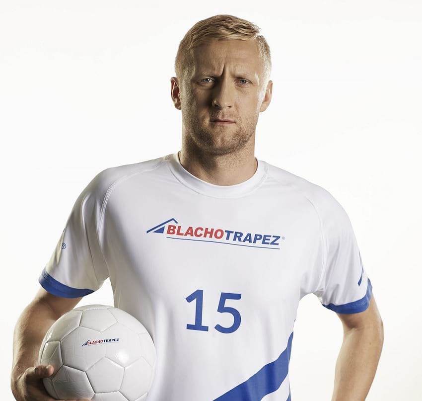 Kamil Glik ambasador firmy Blachotrapez; fot. Blachotrapez