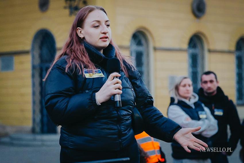 Protest we Wrocławiu - Solidarni z Ukrainą