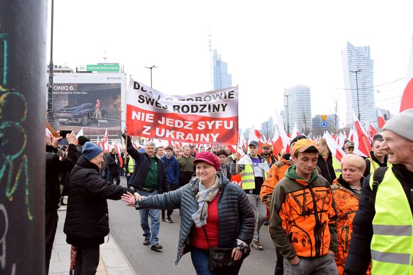 Protest rolników w Warszawie