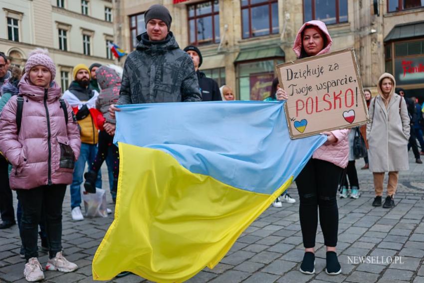 Solidarni z Ukrainą: NIE dla wojny - manifestacja poparcia we Wrocławiu