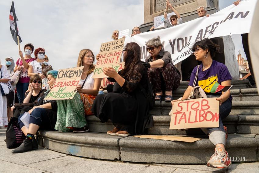 Kabul - manifestacja w Warszawie