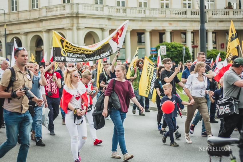 Strajk przedsiębiorców w Warszawie