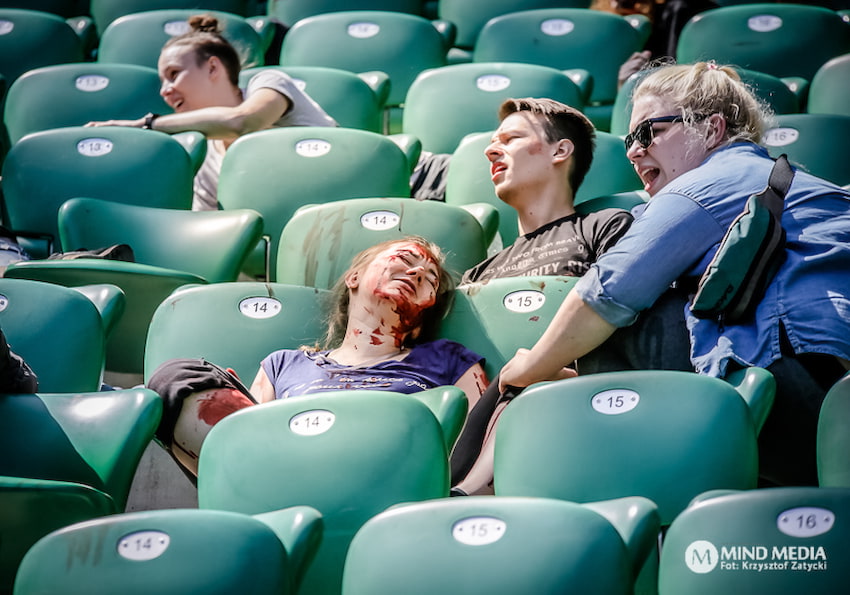 Cwiczenia na stadionie