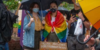 Protest przeciwko "Karcie Nienawiści" w Łodzi