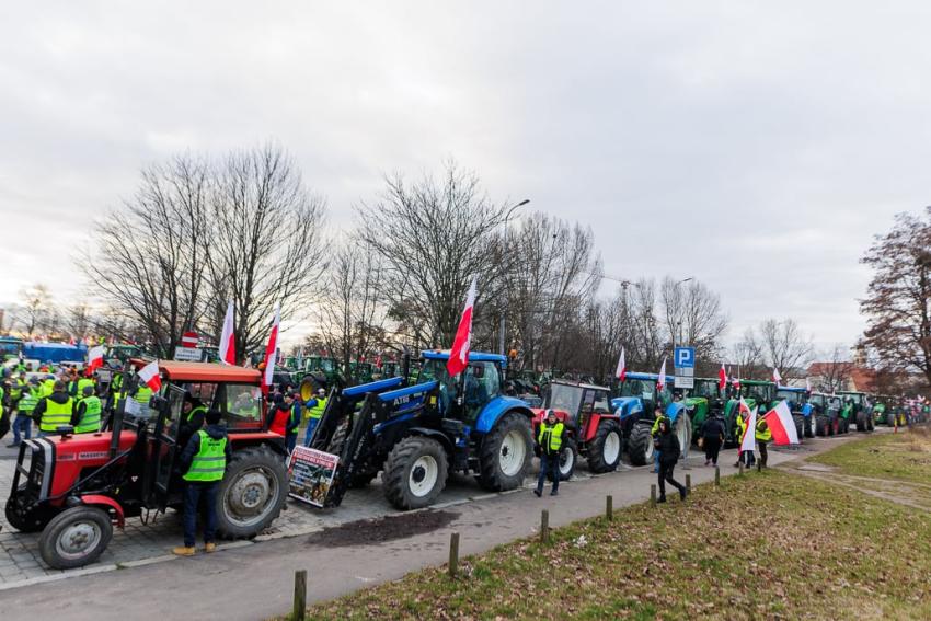 Protest rolników we Wrocławiu