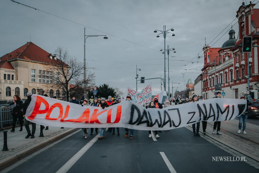 Antyszczepionkowcy - protest we Wrocławiu