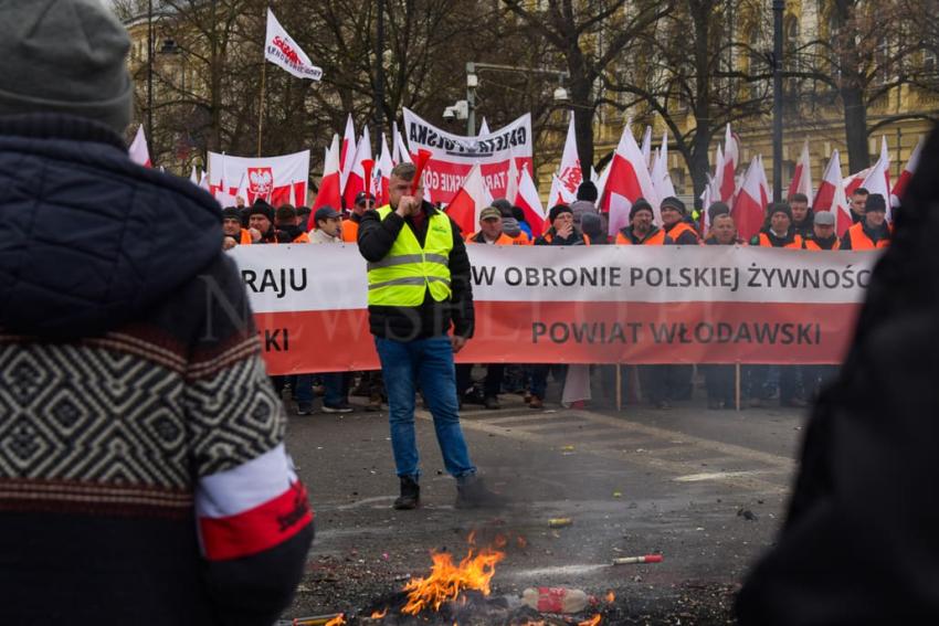 Starcia rolników z policją w Warszawie