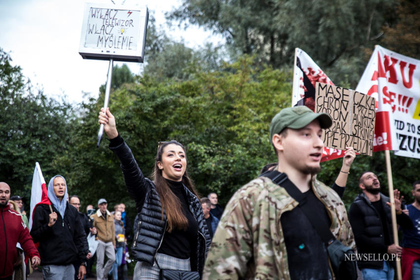 Manifestacja antycovidowców w Gdańsku