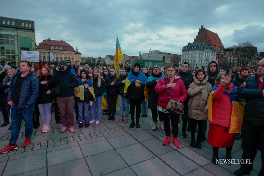 Rocznica inwazji Rosji na Ukrainie - Wrocław upamiętnia