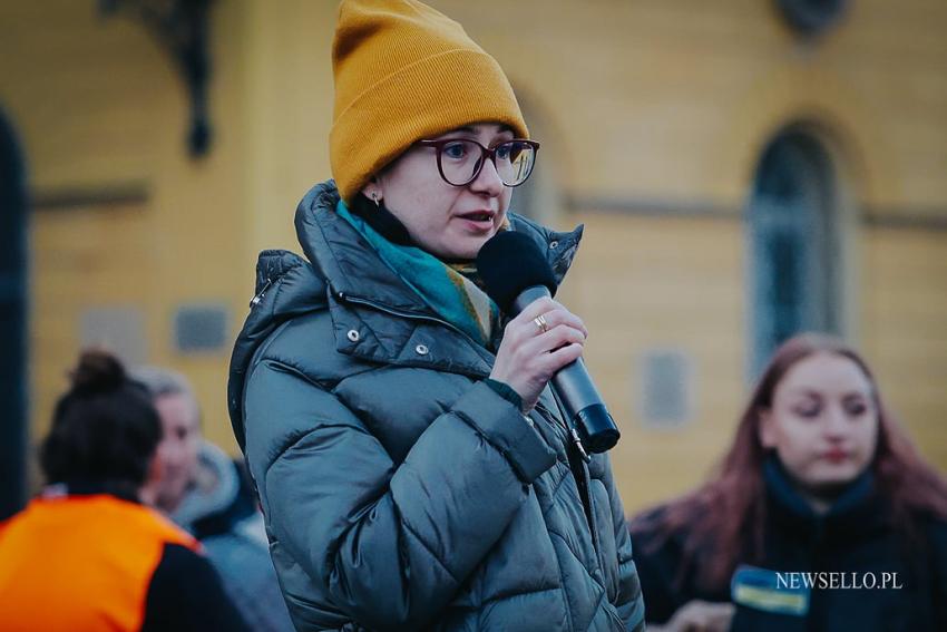 Protest we Wrocławiu - Solidarni z Ukrainą