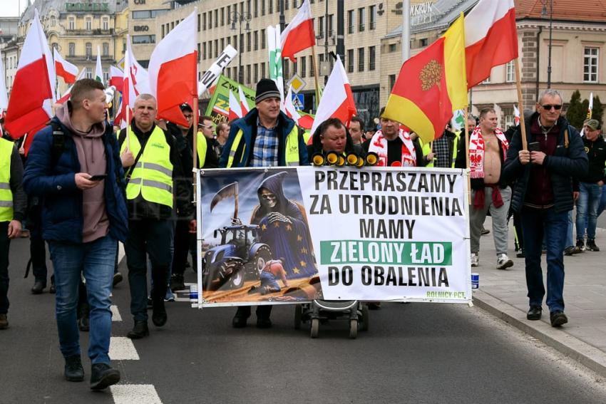 Protest rolników w Warszawie