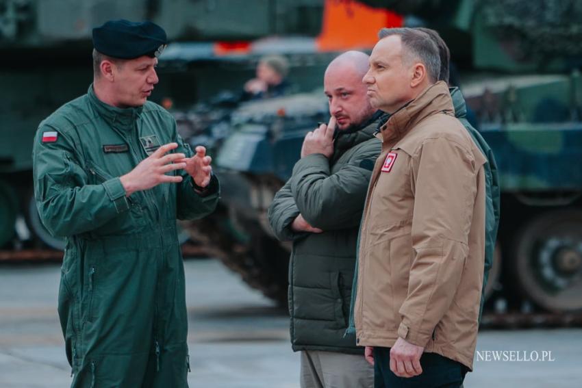 Prezydent RP na szkoleniu ukraińskich załóg czołgów Leopard