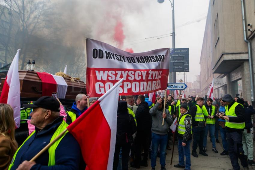 Protest rolników we Wrocławiu