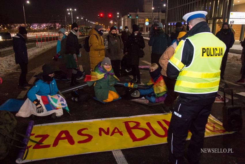 Redukujcie emisje, nie Prawa Człowieka - blokada w Poznaniu