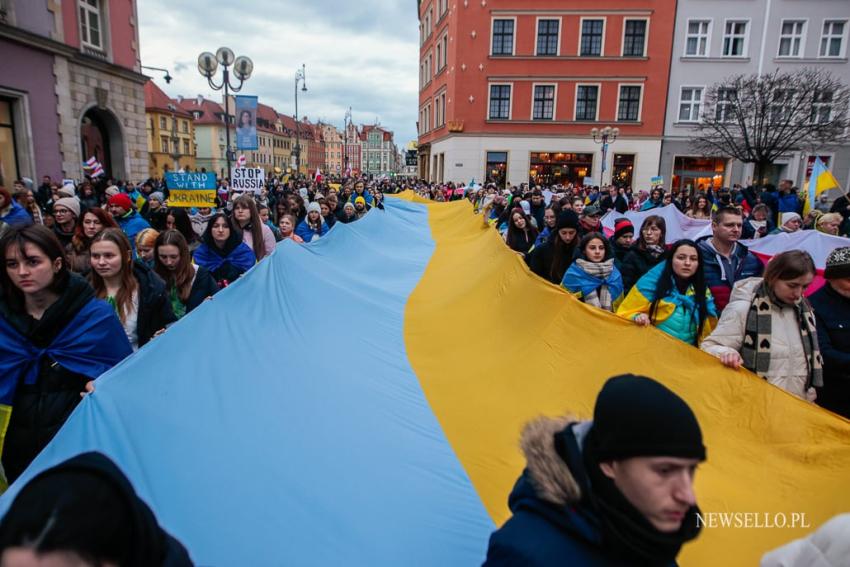 Rocznica inwazji Rosji na Ukrainie - Wrocław upamiętnia