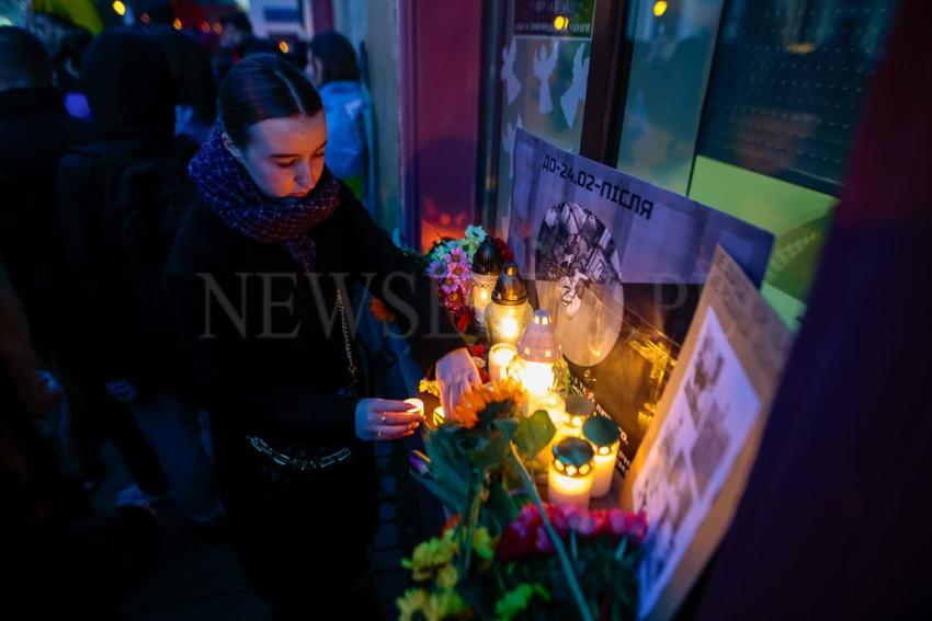 Solidarny Wrocław - obchody w 2. rocznicę wybuchu pełnoskalowej wojny w Ukrainie