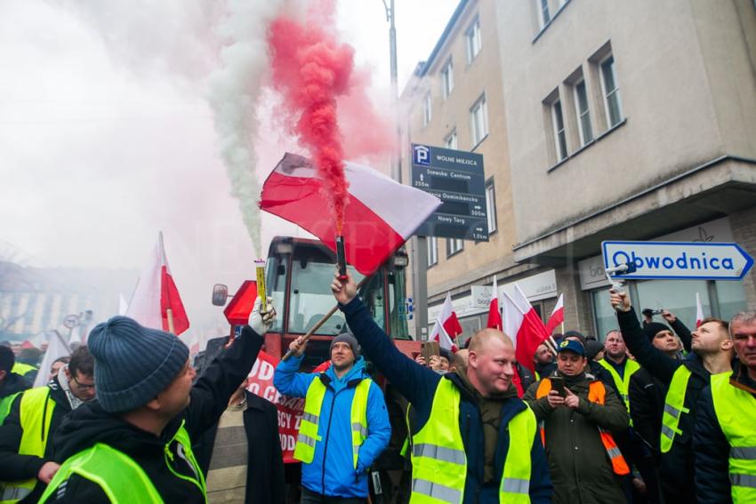 Protest rolników we Wrocławiu