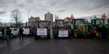 Minister Rolnictwa Michał Kołodziejczak na proteście rolników w Nysie.